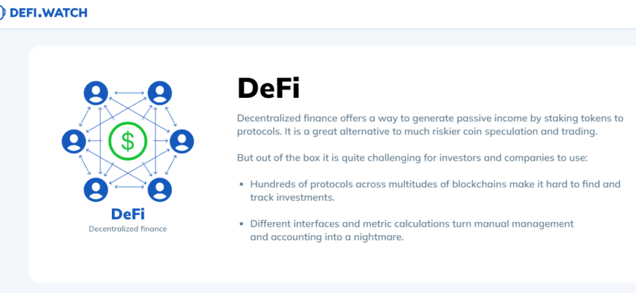 Defi.Watch: Nifty Crypto Portfolio Tracker